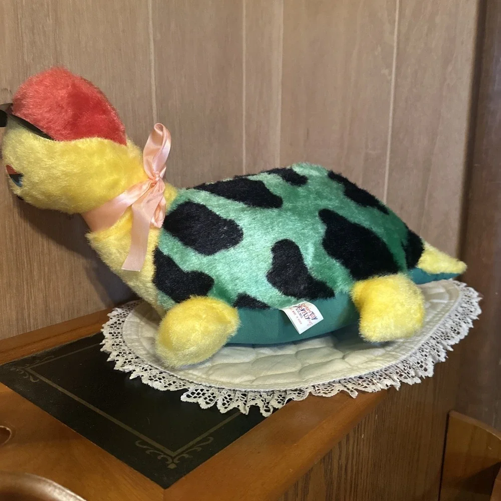 Vintage Turtle Stuffed‎ Animal Plush Multicolor Toys Collectibles Carnival Fair